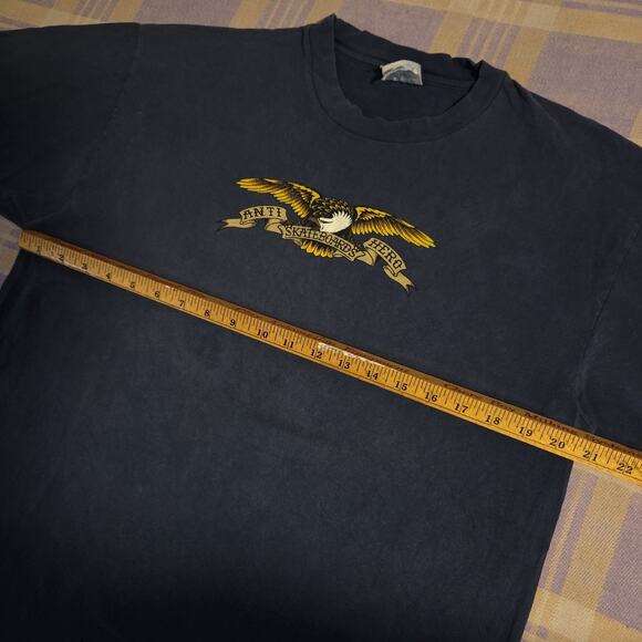 Vintage 90s Anti Hero Skateboards Eagle T Shirt L OG Supreme Skate John Cardiel - Picture 6 of 14